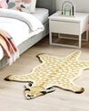 Vlnený detský koberec v tvare srnky 100 x 160 cm béžový YONA_873946