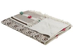 Huopa puuvilla beige/ruskea 130 x 180 cm CHINSURAH