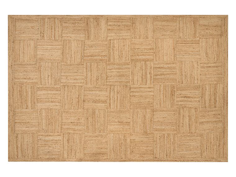 Teppich Jute beige 200 x 300 cm geometrisches Muster Kurzflor ESENTEPE_885055