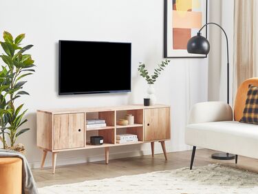 TV-bord laget av lyst tre CHANDLER