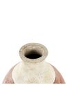 Vase décoratif en terre cuite 37 cm blanc et marron BURSA_850844
