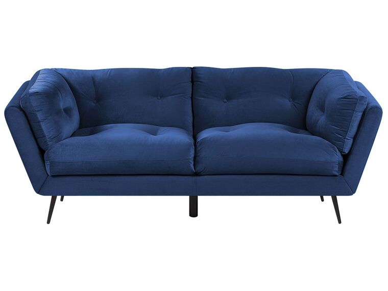 3-Sitzer Sofa Samtstoff marineblau LENVIK_785001