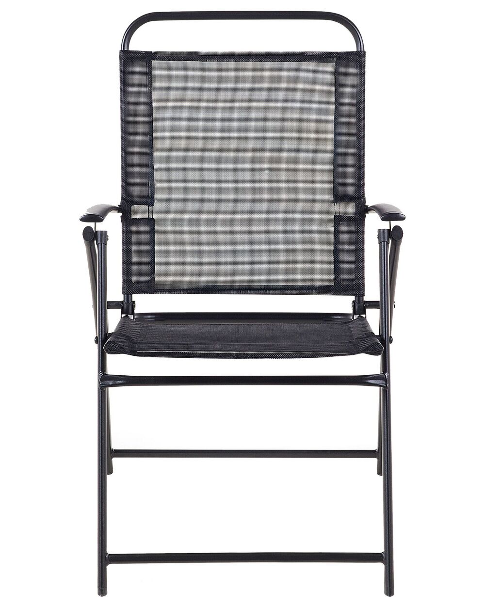 Set of 4 Garden Folding Chairs Black LIVO Beliani.co.uk