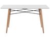 Jedálenský stôl 140 x 80 cm biela/svetlé drevo BIONDI_753860