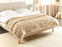 Päiväpeitto vaaleanruskea 200 x 220 cm DELICE Päiväpeitto vaaleanruskea 200 x 220 cm DELICE