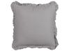 Set of 2 Linen Cushions 45 x 45 cm Grey GLABRA_838486