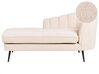 Right Hand Boucle Chaise Lounge Light Beige ALLIER_879211