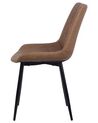 Set of 2 Faux Leather Dining Chairs Golden Brown MELROSE II_716679