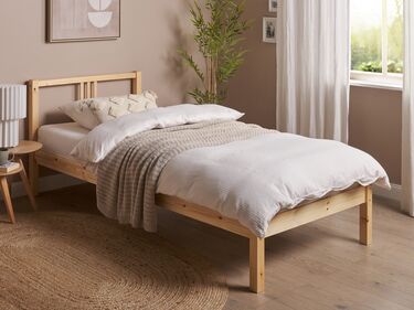 Wooden EU Single Size Bed Light VANNES