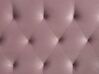 Rozkládací sametová postel 90 x 200 cm růžová MONTARGIS_798320