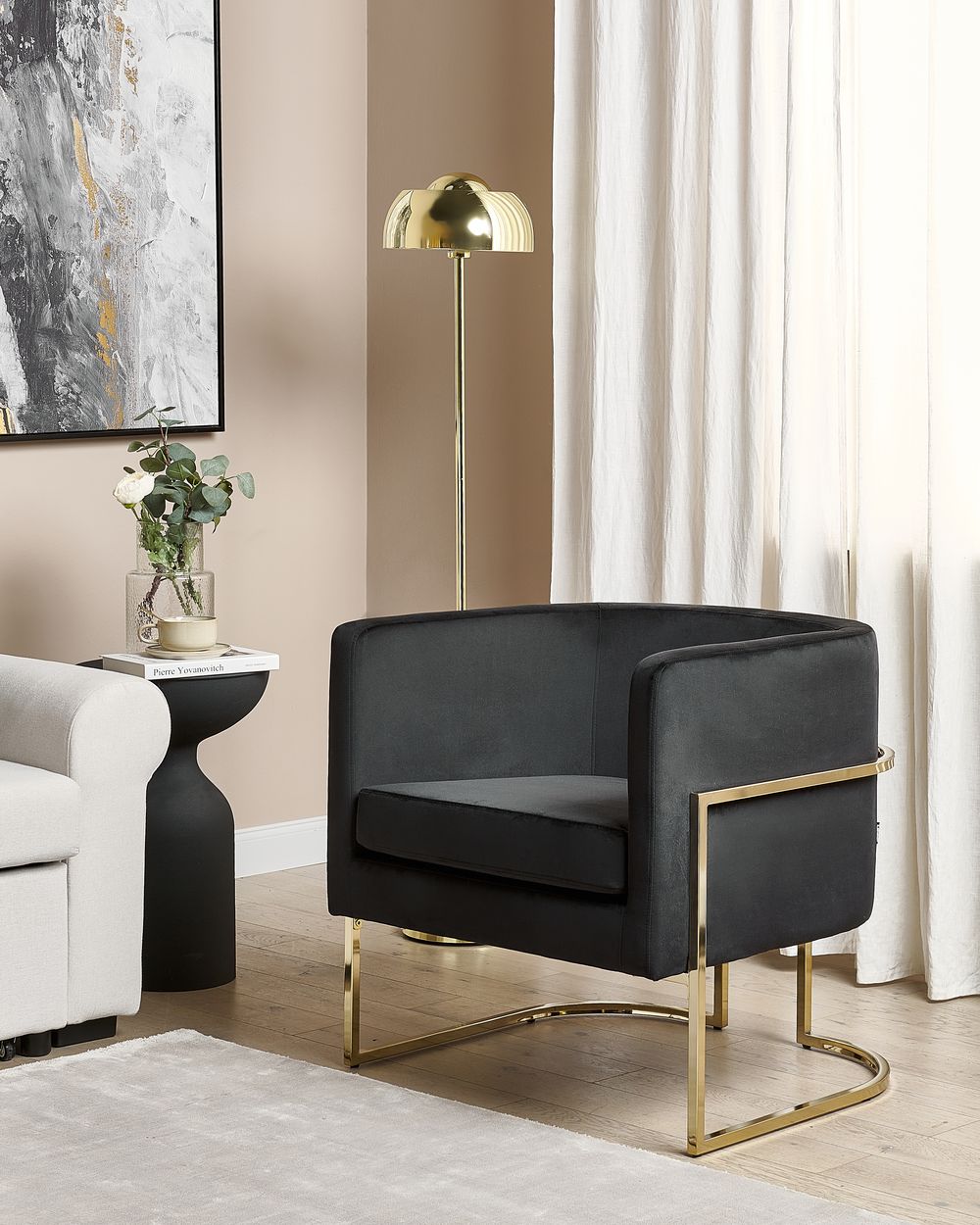 Black armchair sale