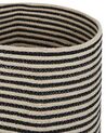 Conjunto de 2 cestas de algodón beige/negro 32 cm YERKOY_840206