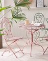 Set di 2 sedie da giardino pieghevoli in metallo rosa ALBINIA_780785