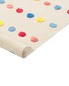 Kinderteppich Baumwolle mehrfarbig 80 x 150 cm Punkte LELES_864140