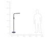 LED Floor Lamp with Remote Control Black ARIES_861235
