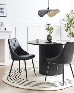Tuoli keinonahka musta 2 kpl VALERIE