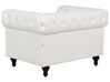 Conjunto de sofás com 4 lugares em tecido branco-creme CHESTERFIELD_912459