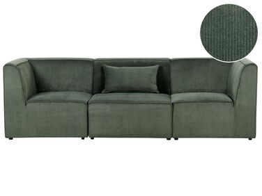 3-istuttava sohva vakosametti tummanvihreä LEMVIG