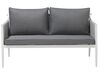 Lounge Set Aluminium weiss 4-Sitzer Auflagen grau LATINA_702647