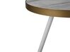 Marble Effect Side Table White with Gold RAMONA_705787
