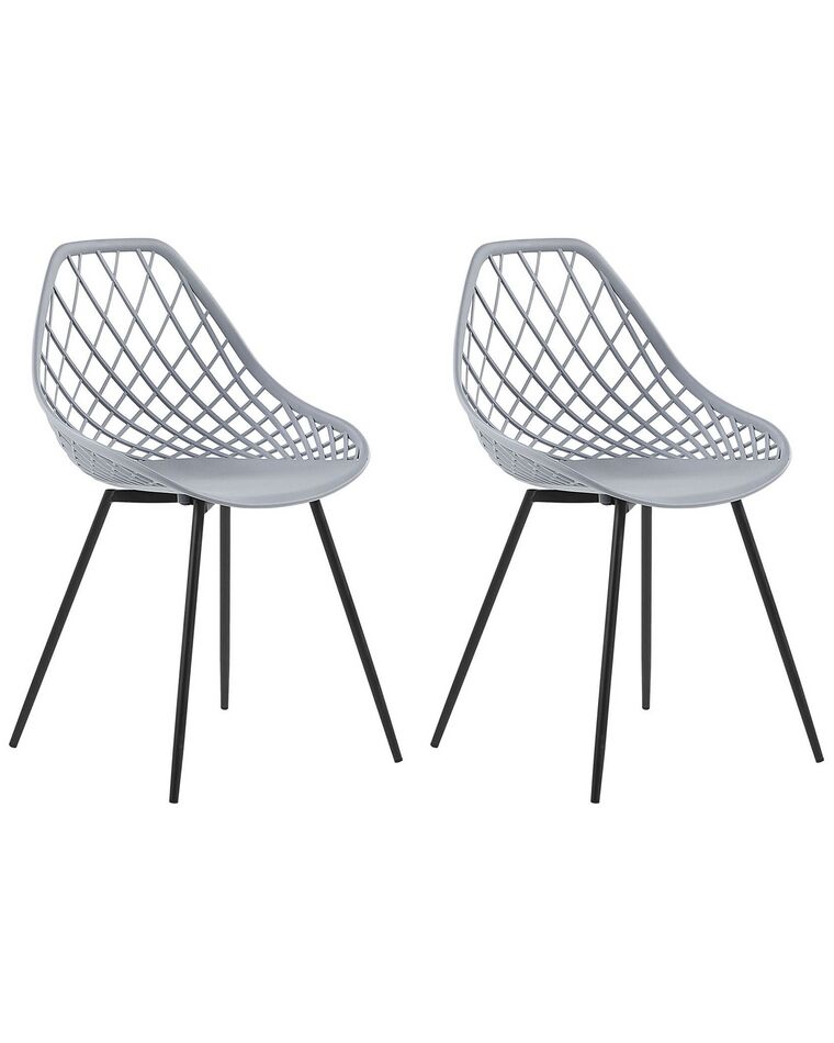 Set of 2 Dining Chairs Grey CANTON_775143