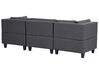 3-Seater Modular Fabric Sofa Dark Grey UNSTAD_893572
