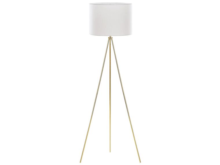 Tripod Floor Lamp White with Gold VISTULA_706228