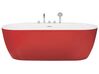 Badewanne freistehend rot mit Armatur oval 170 x 80 cm ROTSO_812167