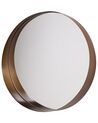Round Metal Wall Mirror ø 40 cm Copper PINEY_802563
