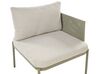 Lounge Set Aluminium olivgrün 2-Sitzer modular Auflagen olivgrün-weiß TERRACINA_863736