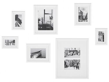 Wall Gallery of Landscapes 7 Frames White ZINARE