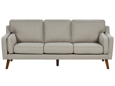 Sofa 3-osobowa tapicerowana beżowa LOKKA