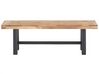 Zestaw ogrodowy drewniany stół i 2 ławki czarny SCANIA_674504