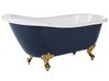 Frittstående badekar blått med gyldne føtter 170 x 76 cm CAYMAN_820789