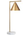 Lámpara de mesa de metal dorado/blanco crema 65 cm MOCAL_866969