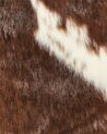 Tapete em pele sintética de vaca castanha escura e branca 150 x 200 cm BOGONG_820278