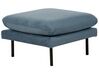 Conjunto de sofás 5 lugares com repousa-pés em tecido azul VINTERBRO_901104