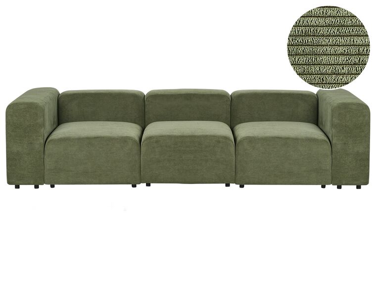 3-Sitzer Sofa Cord grün FALSTERBO_916311