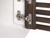 Mesa de cabeceira com 1 porta branca e cor de madeira escura RIFLE_832817