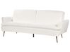 Sofá-cama de 3 lugares em veludo branco creme VETTRE_880869