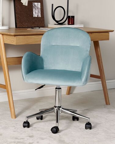 Velvet Desk Chair Mint Green PRIDDY