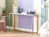 Konsolbord med glasskiva marmoreffekt vit / guld ROYSE_823971