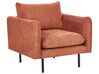 Conjunto de sofás 5 lugares com repousa-pés em tecido castanho dourado VINTERBRO_907077