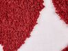 Conjunto de 2 cojines de algodón blanco y rojo 45 x 45 cm MINGORA_911911