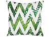 Set of 2 Outdoor Cushions Chevron 45 x 45 cm White and Green BRENTO_776274