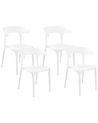 Sada 4 jídelních židlí bílé GUBBIO_844315