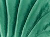 Dekorativ pude i muslingevelour 47 x 35 cm grøn CONSOLIDA_889229