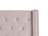 Parisänky sametti säilytystila vaaleanpunainen 140 x 200 cm LUBBON_833874