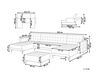 Rozkládací sedací souprava tvaru U s taburetem růžový samet ABERDEEN_736034
