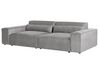 2 Seater Modular Fabric Sofa with Ottoman Grey HELLNAR_911779